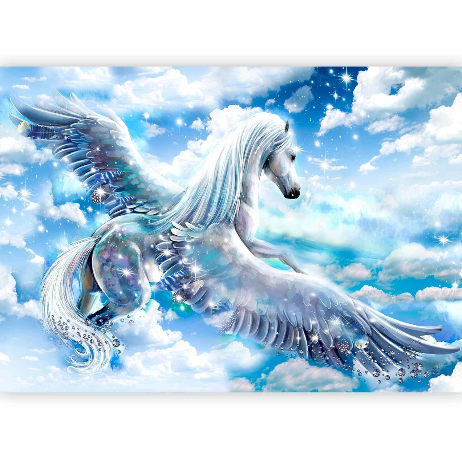 Fototapet - Pegasus (Blue)-Fototapeter-Artgeist-peaceofhome.se