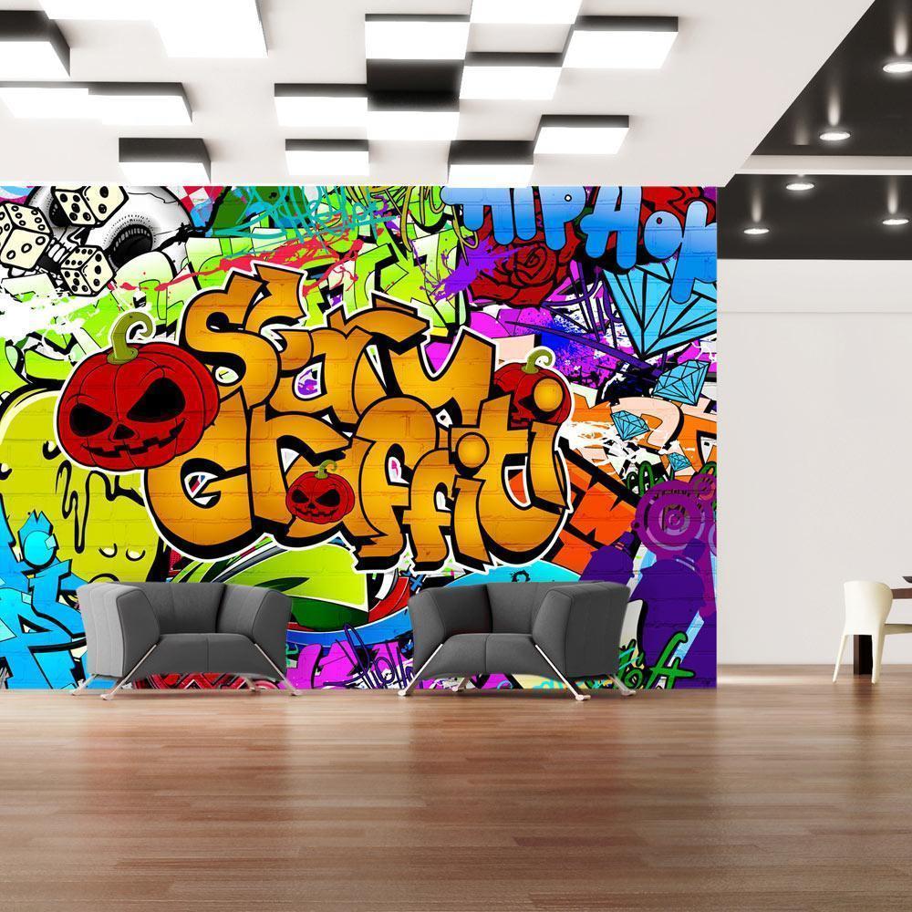 Fototapet - Scary graffiti-Fototapeter-Artgeist-peaceofhome.se