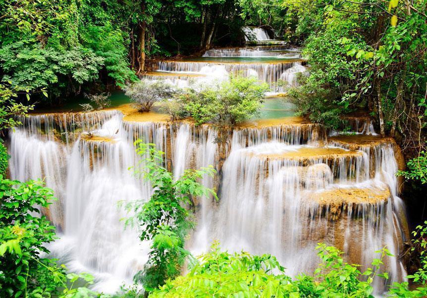 Fototapet - Thai waterfall-Fototapeter-Artgeist-peaceofhome.se