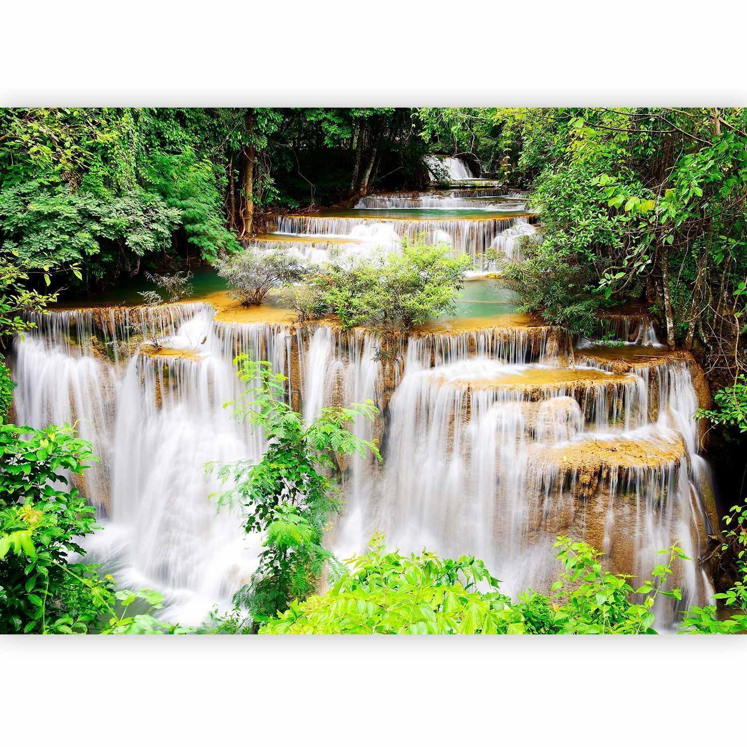 Fototapet - Thai waterfall-Fototapeter-Artgeist-peaceofhome.se