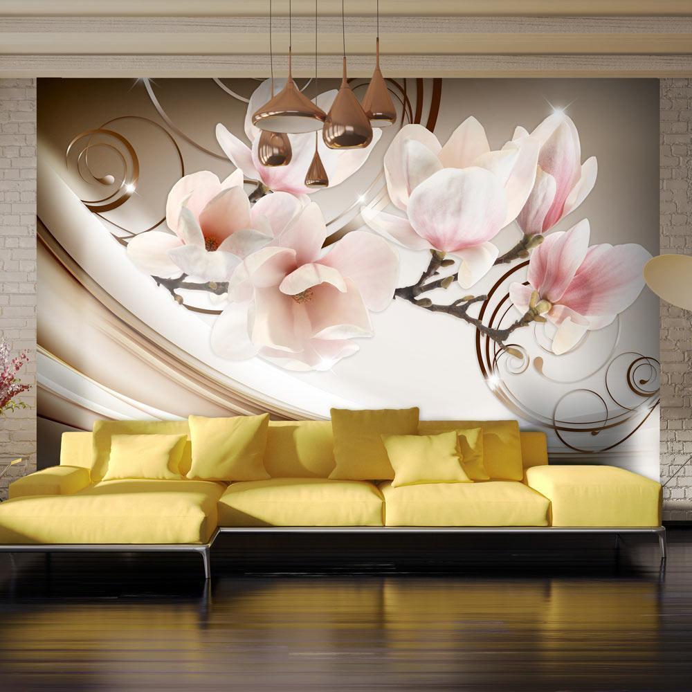 Fototapet - Waves of Magnolia-Fototapeter-Artgeist-peaceofhome.se