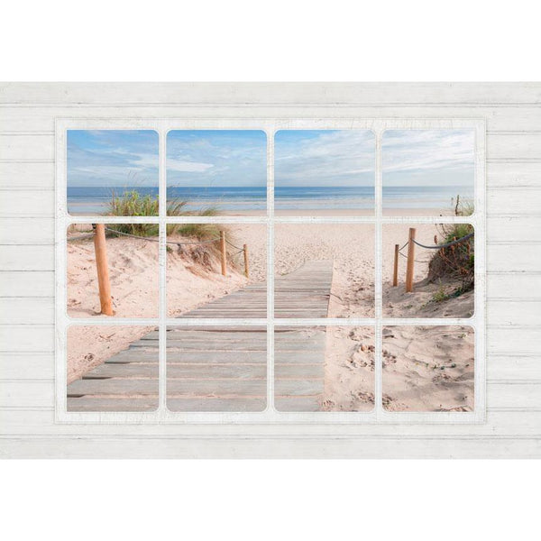 Fototapet - Window & beach-Fototapeter-Artgeist-peaceofhome.se