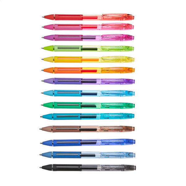 Gelpenna Amazon Basics DS-075 Multicolour (Renoverade A)-Kontor och Kontorsmaterial, Kulspetspennor, pennor och skrivverktyg-Amazon Basics-peaceofhome.se