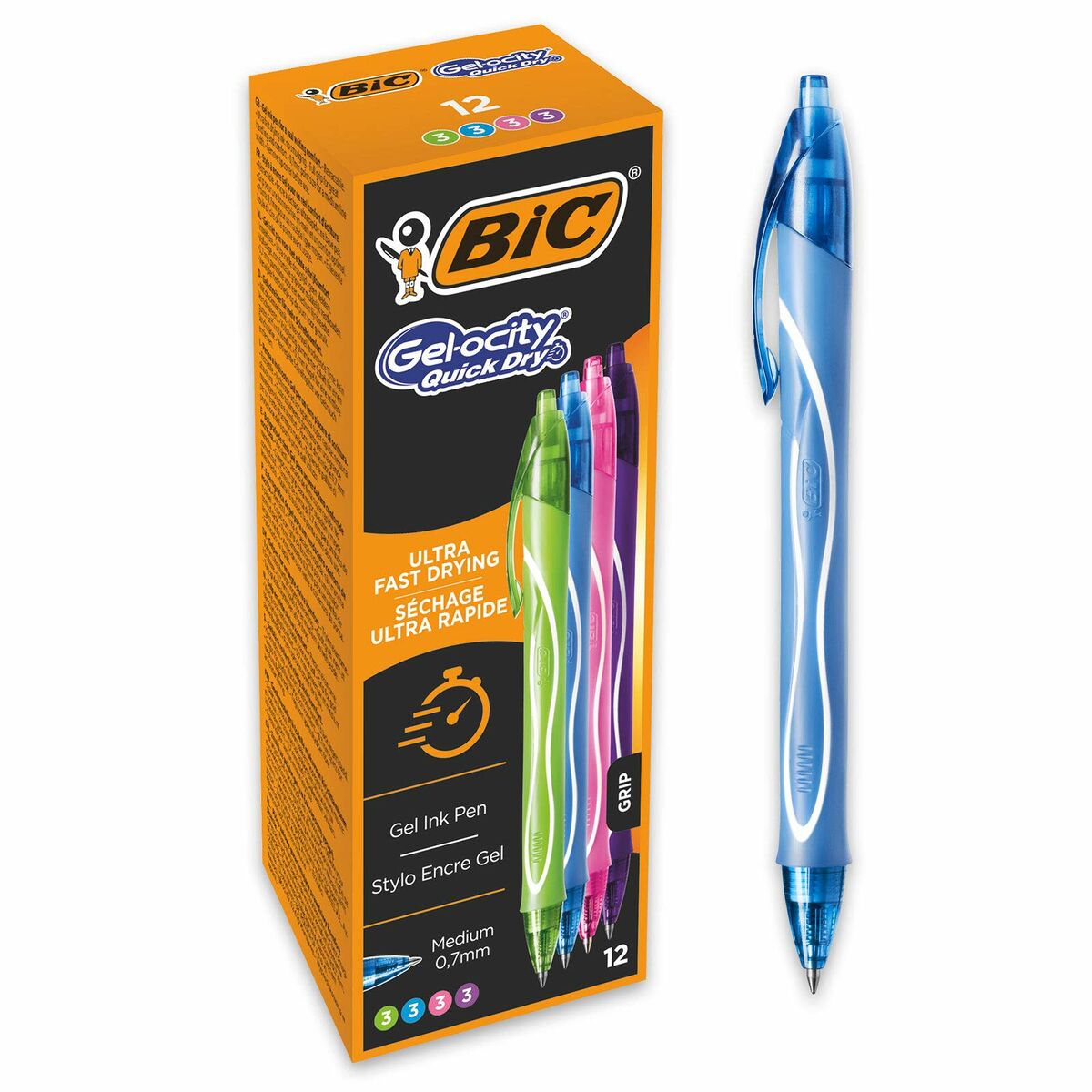 Gelpenna Bic 964826 Blå (12 antal)-Kontor och Kontorsmaterial, Kulspetspennor, pennor och skrivverktyg-Bic-peaceofhome.se