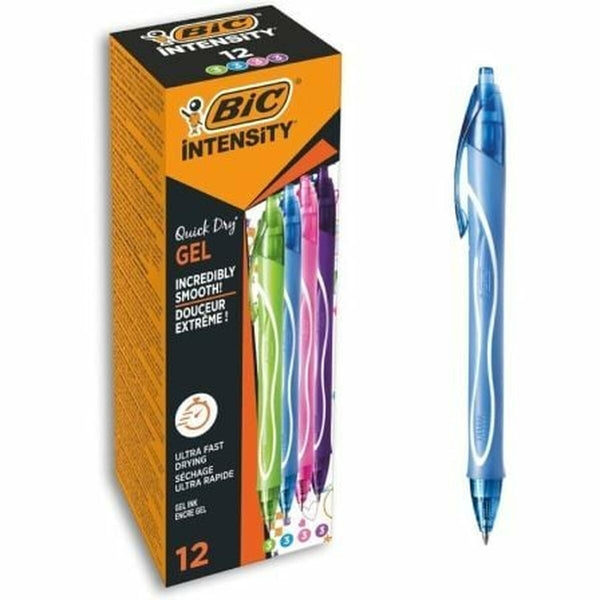 Gelpenna Bic 964826 Blå (12 antal)-Kontor och Kontorsmaterial, Kulspetspennor, pennor och skrivverktyg-Bic-peaceofhome.se