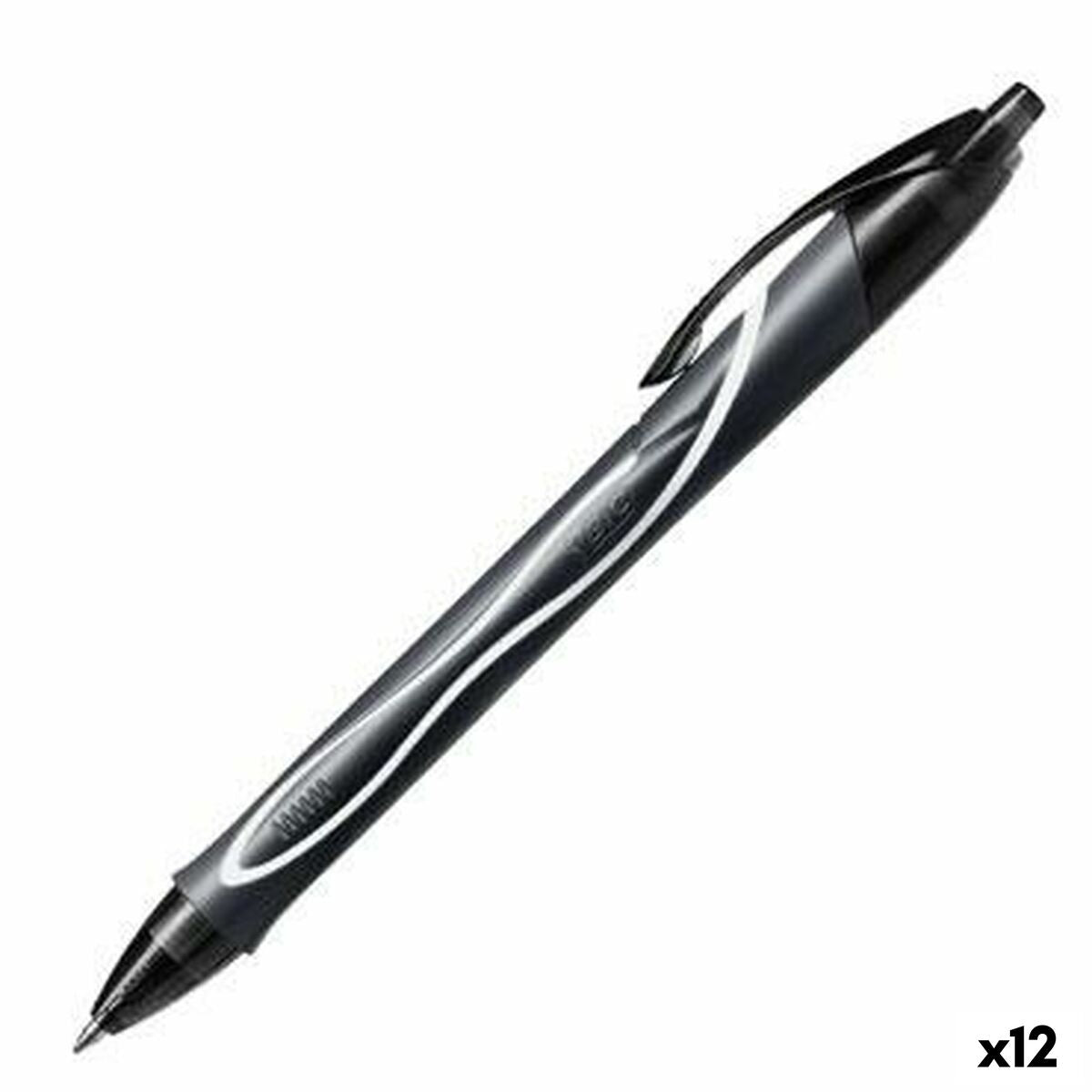 Gelpenna Bic Gel-Ocity Svart 0,3 mm (12 antal)-Kontor och Kontorsmaterial, Kulspetspennor, pennor och skrivverktyg-Bic-peaceofhome.se