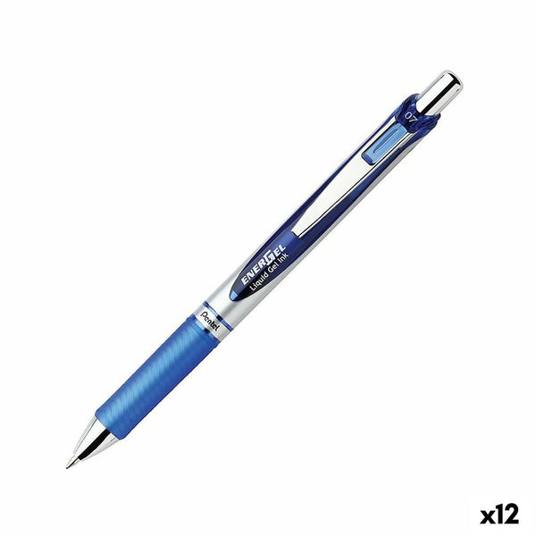 Gelpenna Pentel Energel XM Klick 0.7 Blå 12 Delar-Kontor och Kontorsmaterial, Kulspetspennor, pennor och skrivverktyg-Pentel-peaceofhome.se