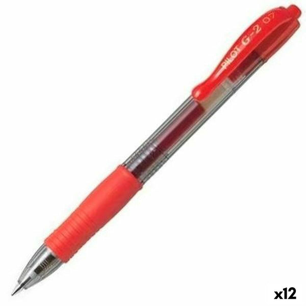 Gelpenna Pilot G-2 07 Röd 0,4 mm (12 antal)-Kontor och Kontorsmaterial, Kulspetspennor, pennor och skrivverktyg-Pilot-peaceofhome.se