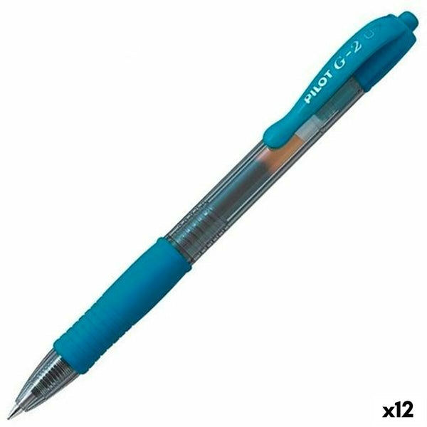Gelpenna Pilot G-2 Blå Turkos 0,4 mm (12 antal)-Kontor och Kontorsmaterial, Kulspetspennor, pennor och skrivverktyg-Pilot-peaceofhome.se