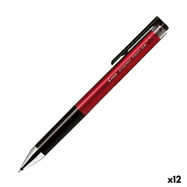 Gelpenna Pilot Synergy Point Röd 0,5 mm (12 antal)-Kontor och Kontorsmaterial, Kulspetspennor, pennor och skrivverktyg-Pilot-peaceofhome.se