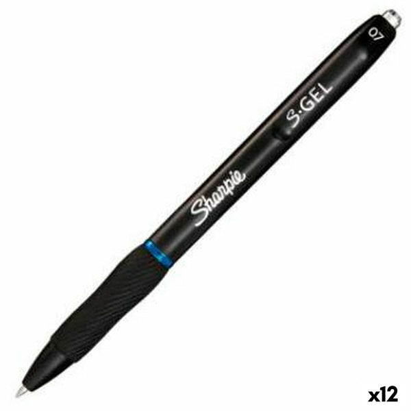 Gelpenna Sharpie S-Gel Indragbar Blå 0,7 mm (12 antal)-Kontor och Kontorsmaterial, Kulspetspennor, pennor och skrivverktyg-Sharpie-peaceofhome.se