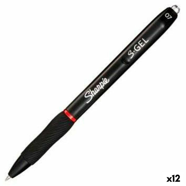 Gelpenna Sharpie S-Gel Indragbar Röd 0,7 mm (12 antal)-Kontor och Kontorsmaterial, Kulspetspennor, pennor och skrivverktyg-Sharpie-peaceofhome.se