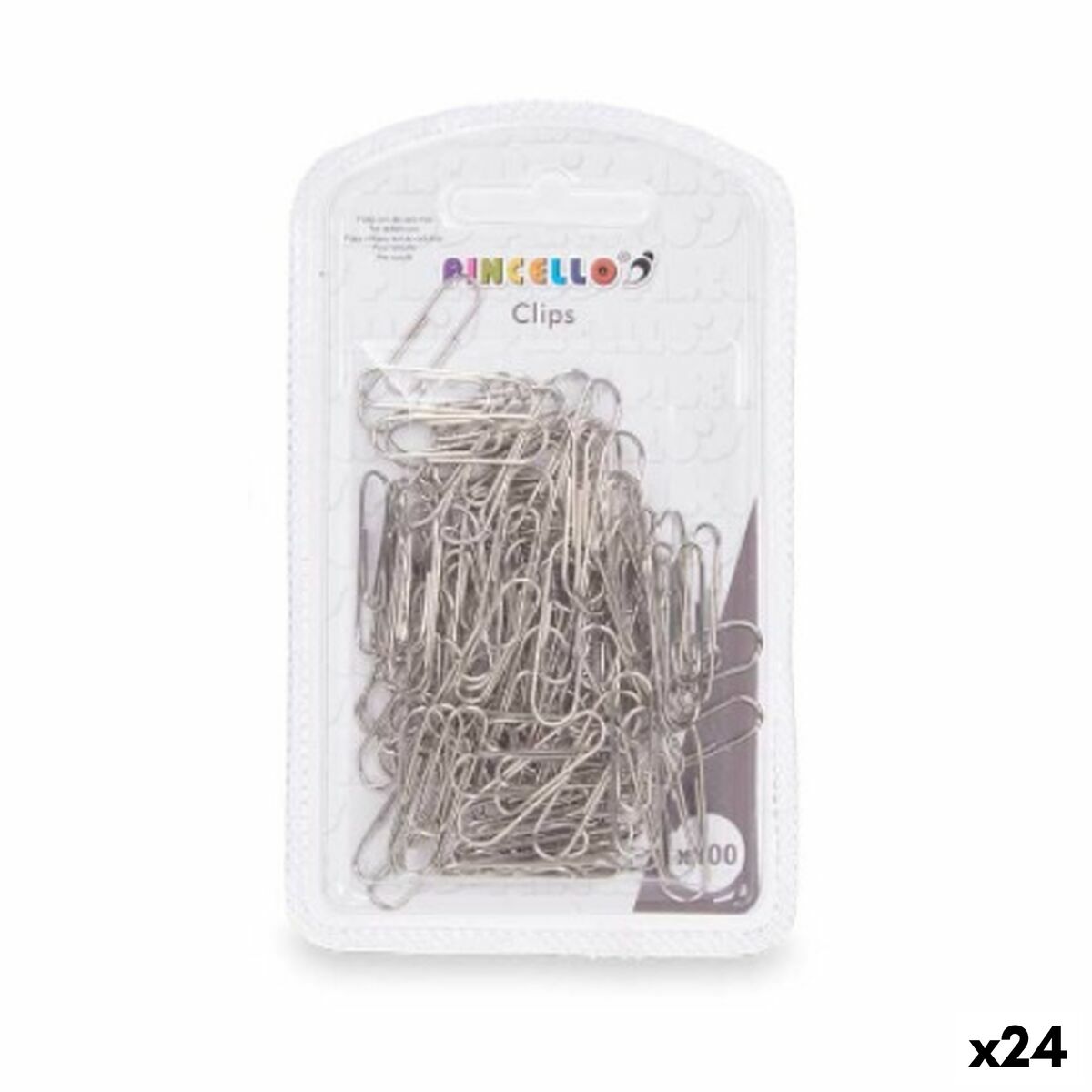 Gem Pincello 381 381 Silvrig Metall Liten (24 antal)-Kontor och Kontorsmaterial, Kontorsmaterial-Pincello-peaceofhome.se