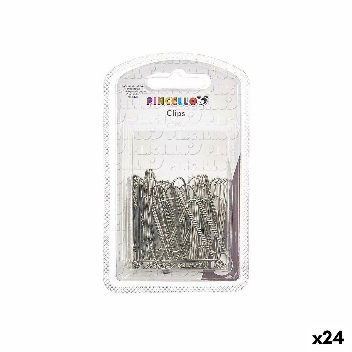 Gem Pincello 383 383 Silvrig Metall Stor (24 antal)-Kontor och Kontorsmaterial, Kontorsmaterial-Pincello-peaceofhome.se