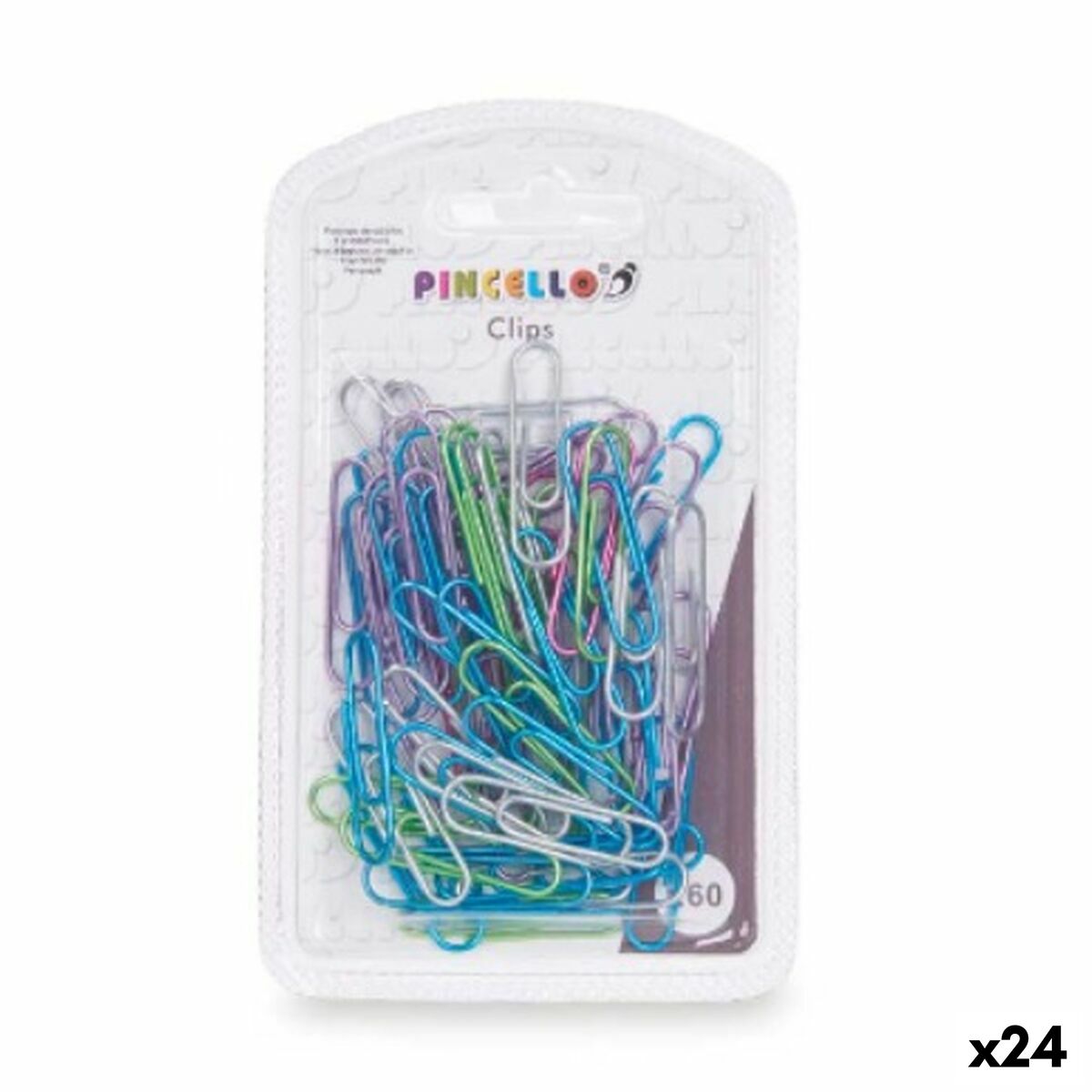 Gem Pincello 385 385 Multicolour Metall Medium (24 antal)-Kontor och Kontorsmaterial, Kontorsmaterial-Pincello-peaceofhome.se