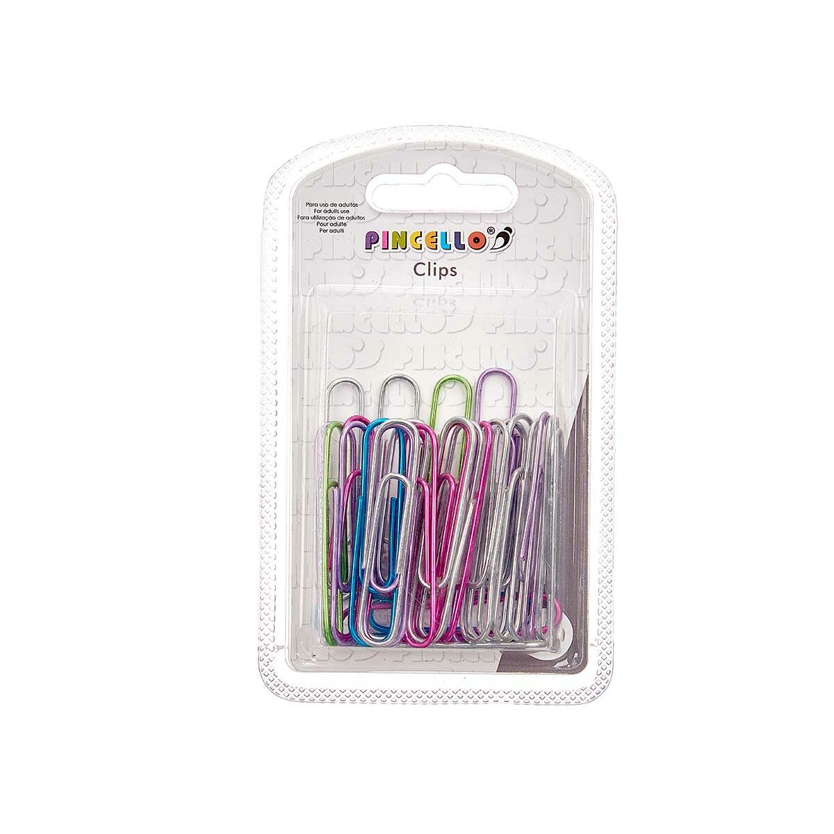 Gem Pincello 386 386 Multicolour Metall Stor (24 antal)-Kontor och Kontorsmaterial, Kontorsmaterial-Pincello-peaceofhome.se