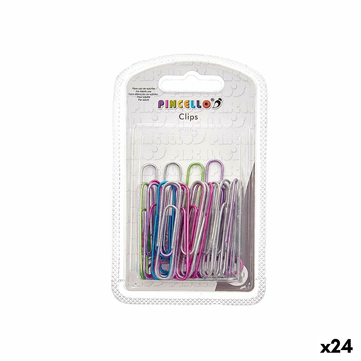 Gem Pincello 386 386 Multicolour Metall Stor (24 antal)-Kontor och Kontorsmaterial, Kontorsmaterial-Pincello-peaceofhome.se