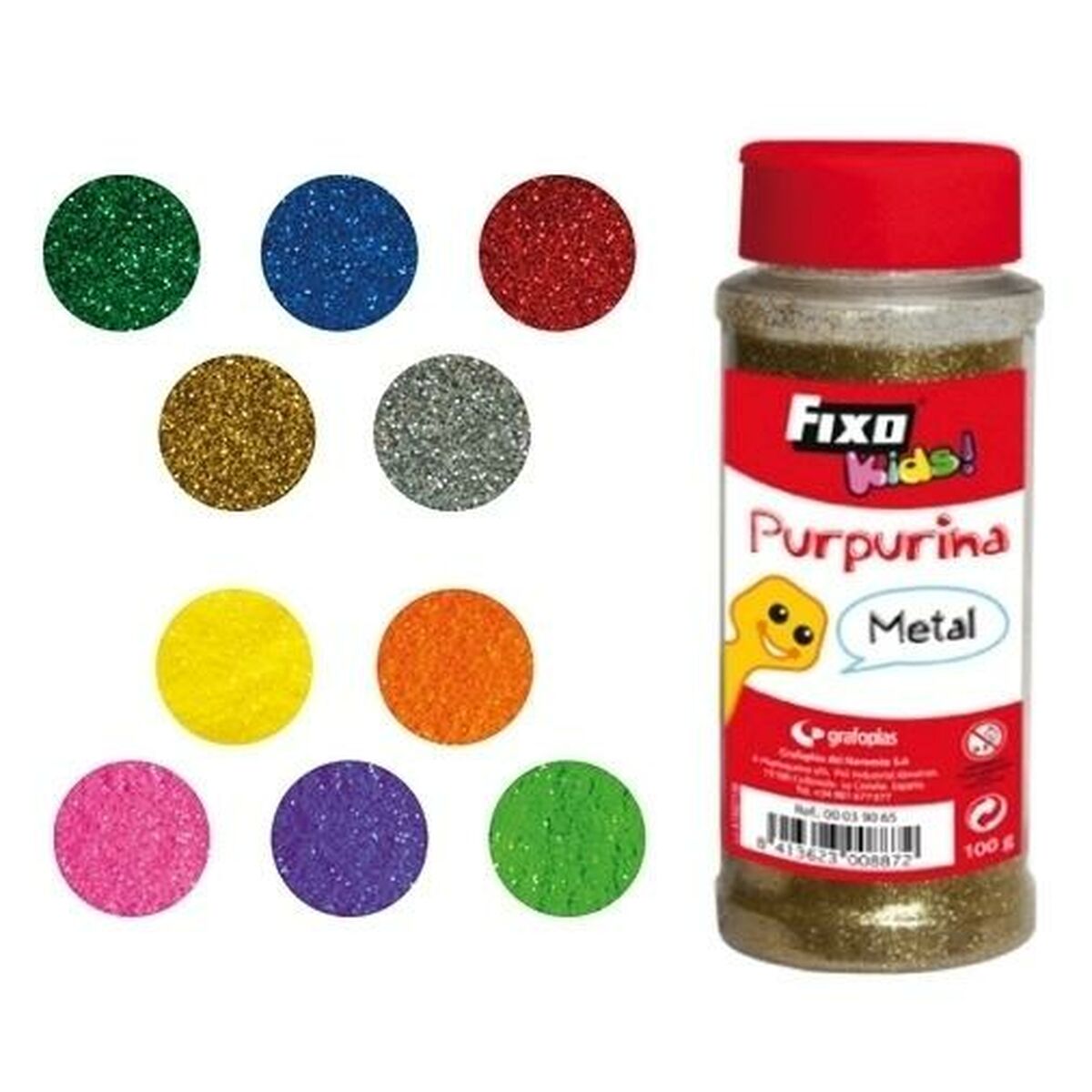 Glitter Fixo Silvrig 100 g (6 antal)-Hem och matlagning, Sömnad och hantverk-Fixo-peaceofhome.se