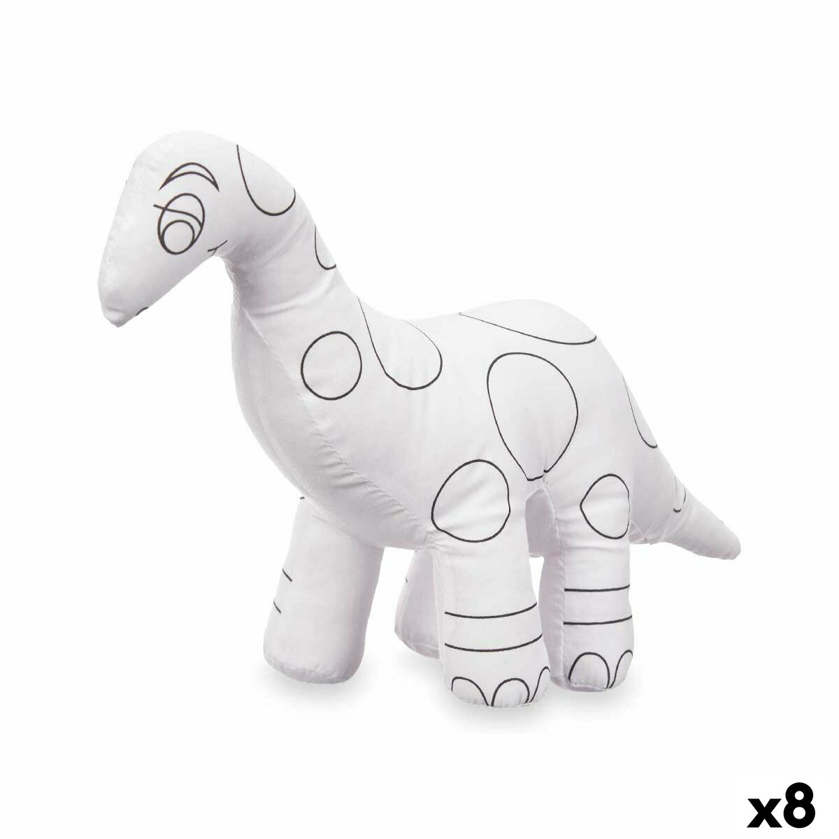 Gosedjur att färga Pincello ST205 ST205 Vit Svart Tyg 28 x 22 x 9 cm Dinosaurie (8 antal)-Leksaker och spel, Kreativa aktiviteter-Pincello-peaceofhome.se