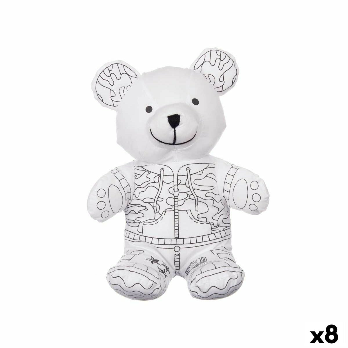 Gosedjur att färga Pincello ST339 ST339 Vit Svart Tyg 17 x 21 x 12 cm Björn (8 antal)-Leksaker och spel, Kreativa aktiviteter-Pincello-peaceofhome.se