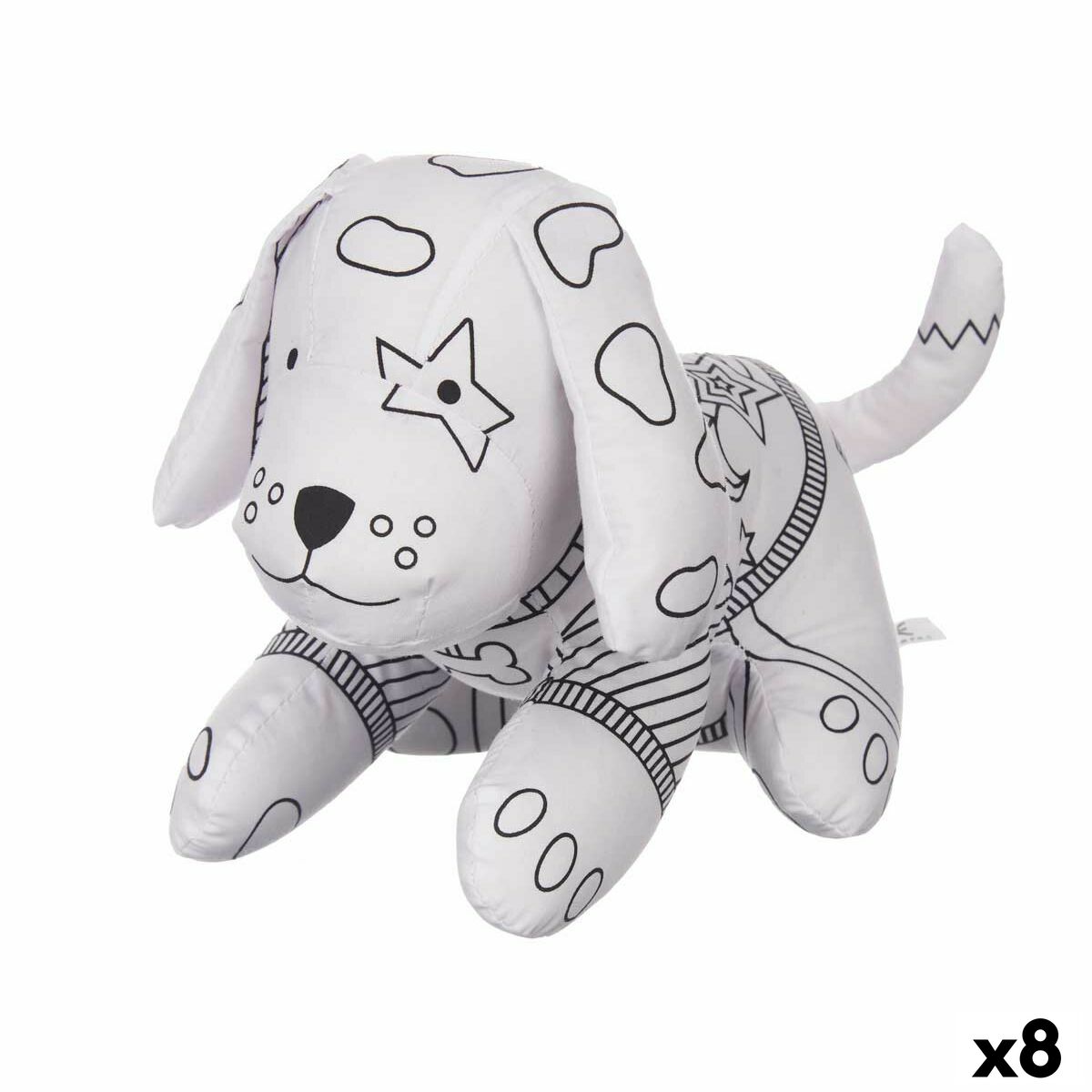 Gosedjur att färga Pincello ST341 ST341 Vit Svart Tyg 13 x 14 x 20 cm Hund (8 antal)-Leksaker och spel, Kreativa aktiviteter-Pincello-peaceofhome.se