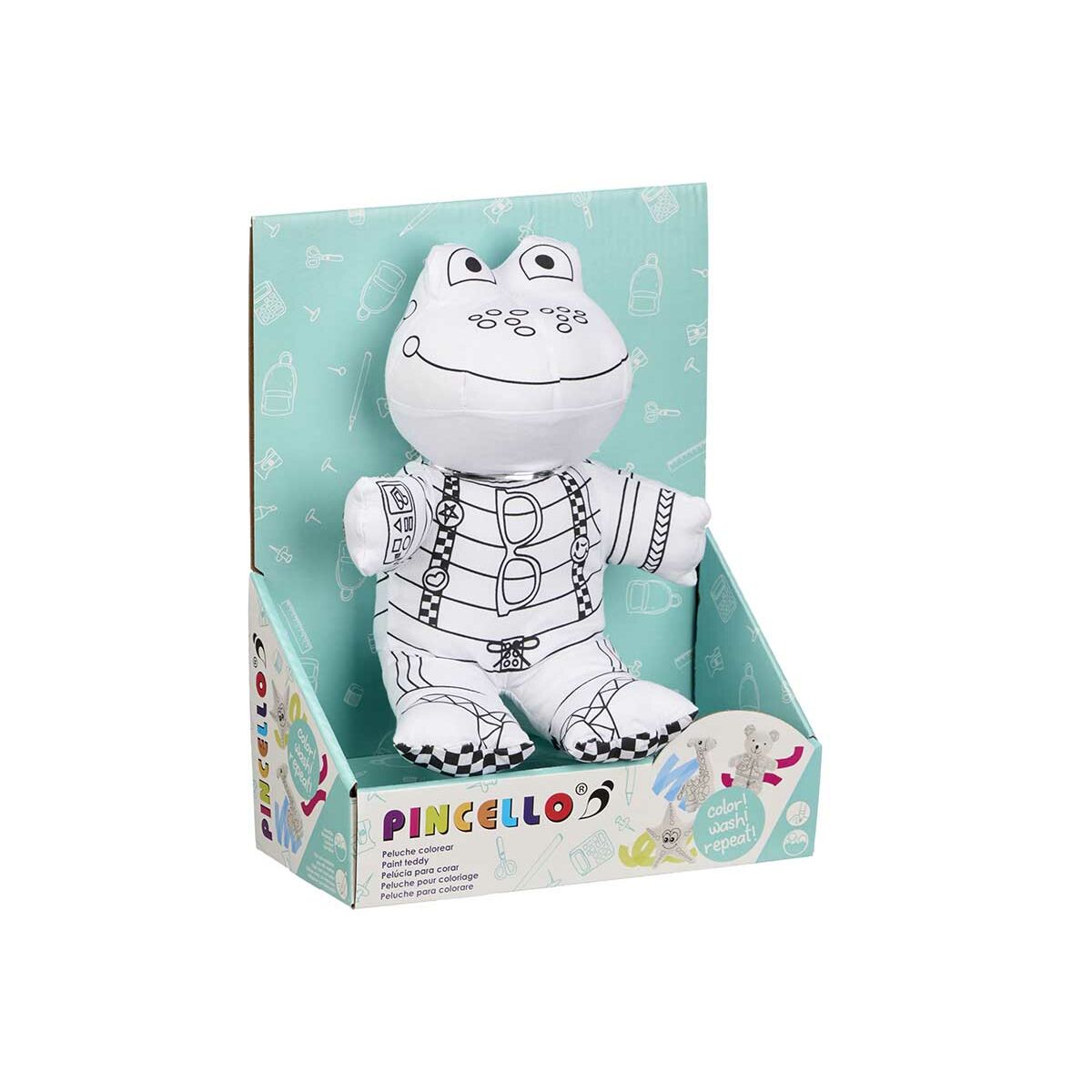 Gosedjur att färga Pincello ST342 ST342 Vit Svart Tyg 16 x 18 x 13 cm Groda (8 antal)-Leksaker och spel, Kreativa aktiviteter-Pincello-peaceofhome.se
