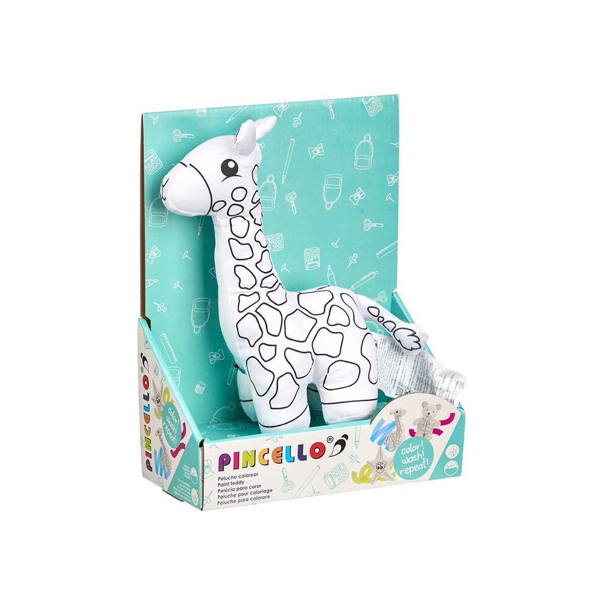Gosedjur att färga Pincello ST448 ST448 Vit Svart Tyg 17 x 22 x 9 cm Giraff (8 antal)-Leksaker och spel, Kreativa aktiviteter-Pincello-peaceofhome.se