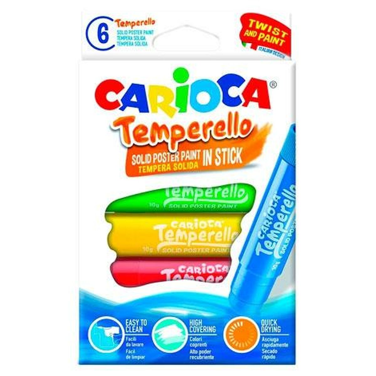 Gouache Carioca Temperello 6 Delar (24 antal)-Kontor och Kontorsmaterial, konst och hantverk-Carioca-peaceofhome.se