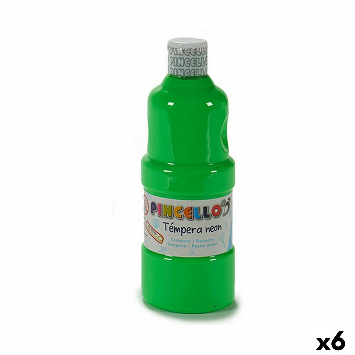 Gouache Pincello TP400N-GR Neon Grön 400 ml (6 antal)-Kontor och Kontorsmaterial, konst och hantverk-Pincello-peaceofhome.se
