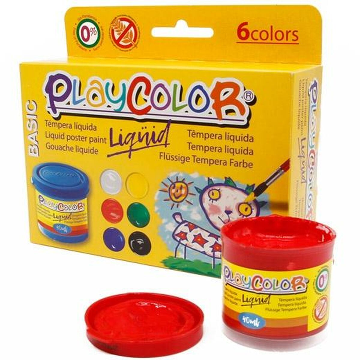Gouache Playcolor Multicolour 40 ml (12 antal)-Kontor och Kontorsmaterial, konst och hantverk-Playcolor-peaceofhome.se
