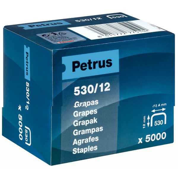 Häftklamrar Petrus 530/12 (5000 antal)-Kontor och Kontorsmaterial, Kontorsmaterial-Petrus-peaceofhome.se