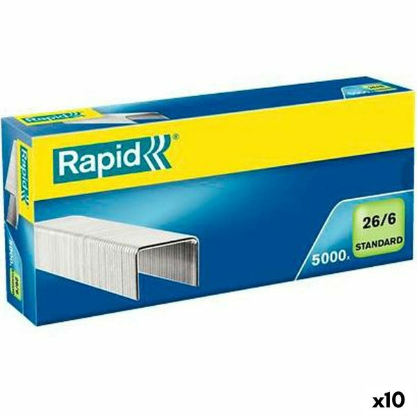 Häftklamrar Rapid 5000 Delar 26/6 (10 antal)-Kontor och Kontorsmaterial, Kontorsmaterial-Rapid-peaceofhome.se