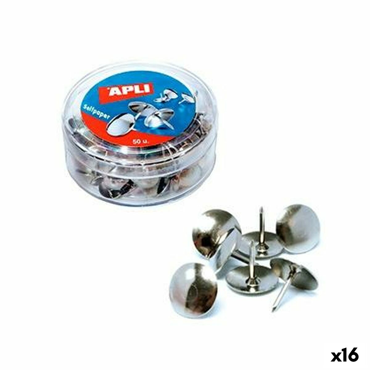 Häftstift Apli Silvrig ickel (16 antal)-Kontor och Kontorsmaterial, Kontorsmaterial-Apli-peaceofhome.se