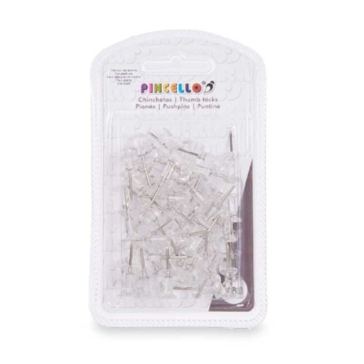Häftstift Pincello 394 394 Transparent Metall Plast (24 antal)-Kontor och Kontorsmaterial, Kontorsmaterial-Pincello-peaceofhome.se