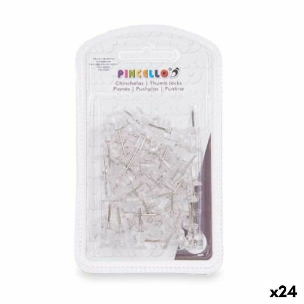 Häftstift Pincello 394 394 Transparent Metall Plast (24 antal)-Kontor och Kontorsmaterial, Kontorsmaterial-Pincello-peaceofhome.se