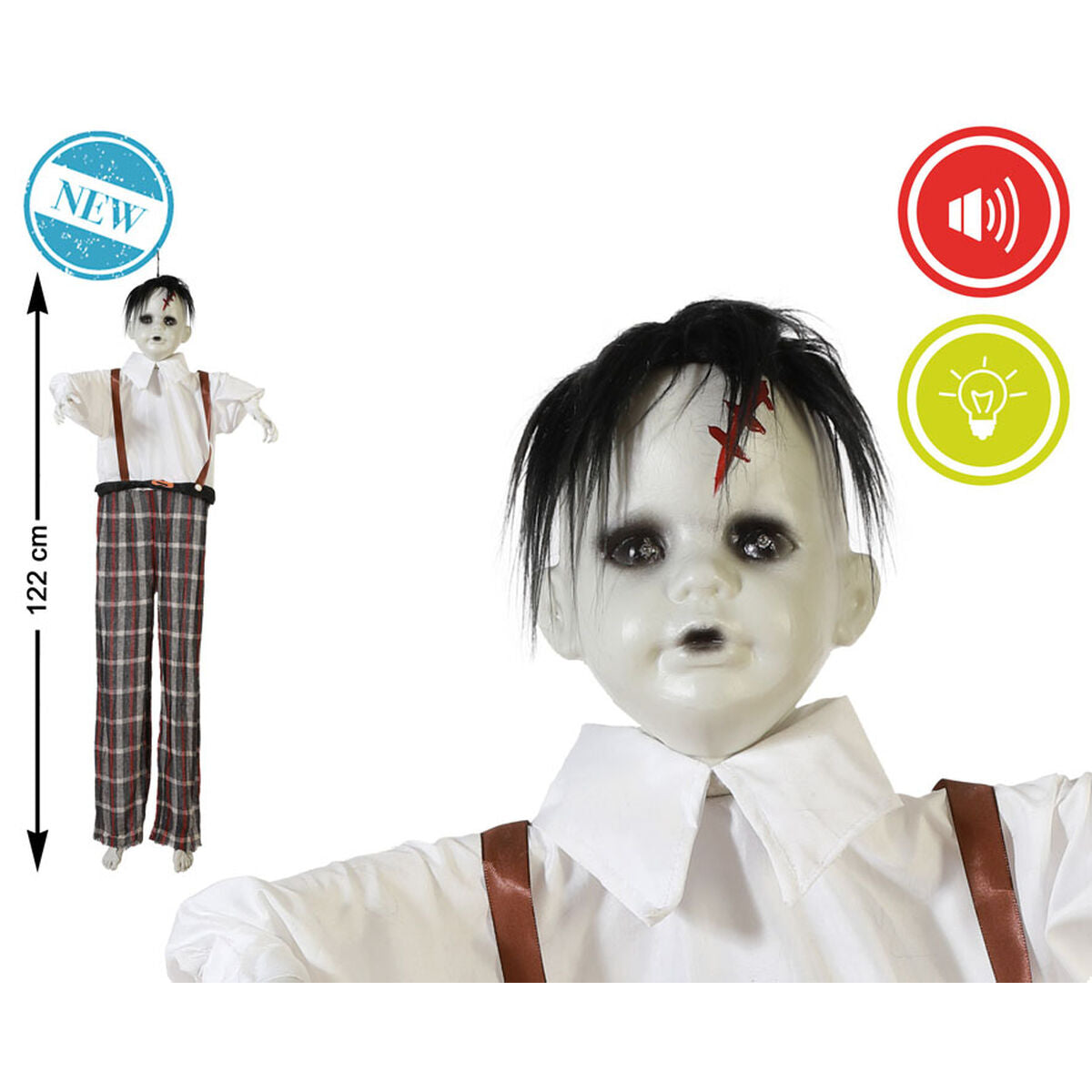 Halloweendekorationer 122 cm Vit Spöke Barn-Hem och matlagning, Heminredning-BigBuy Carnival-peaceofhome.se