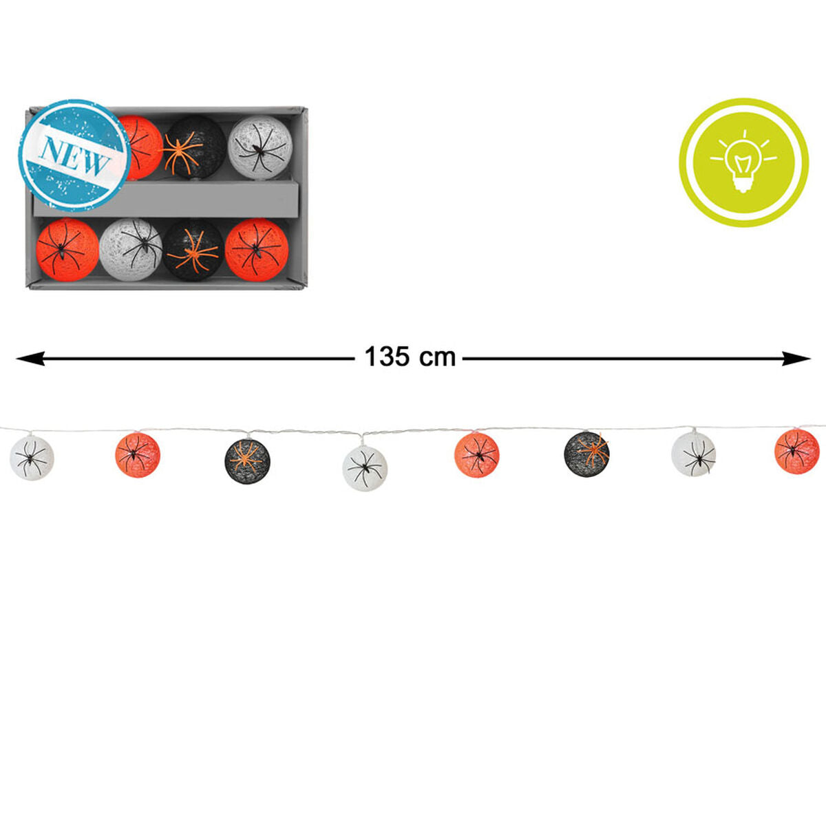 Halloweendekorationer 135 cm Girland-Hem och matlagning, Heminredning-BigBuy Carnival-peaceofhome.se