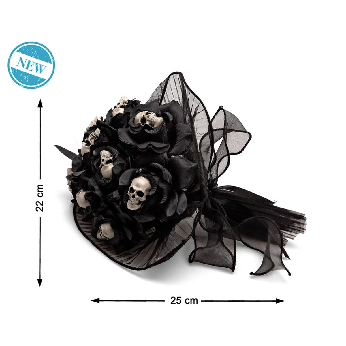 Halloweendekorationer 22 x 22 x 25 cm Svart Skallar-Hem och matlagning, Heminredning-BigBuy Carnival-peaceofhome.se