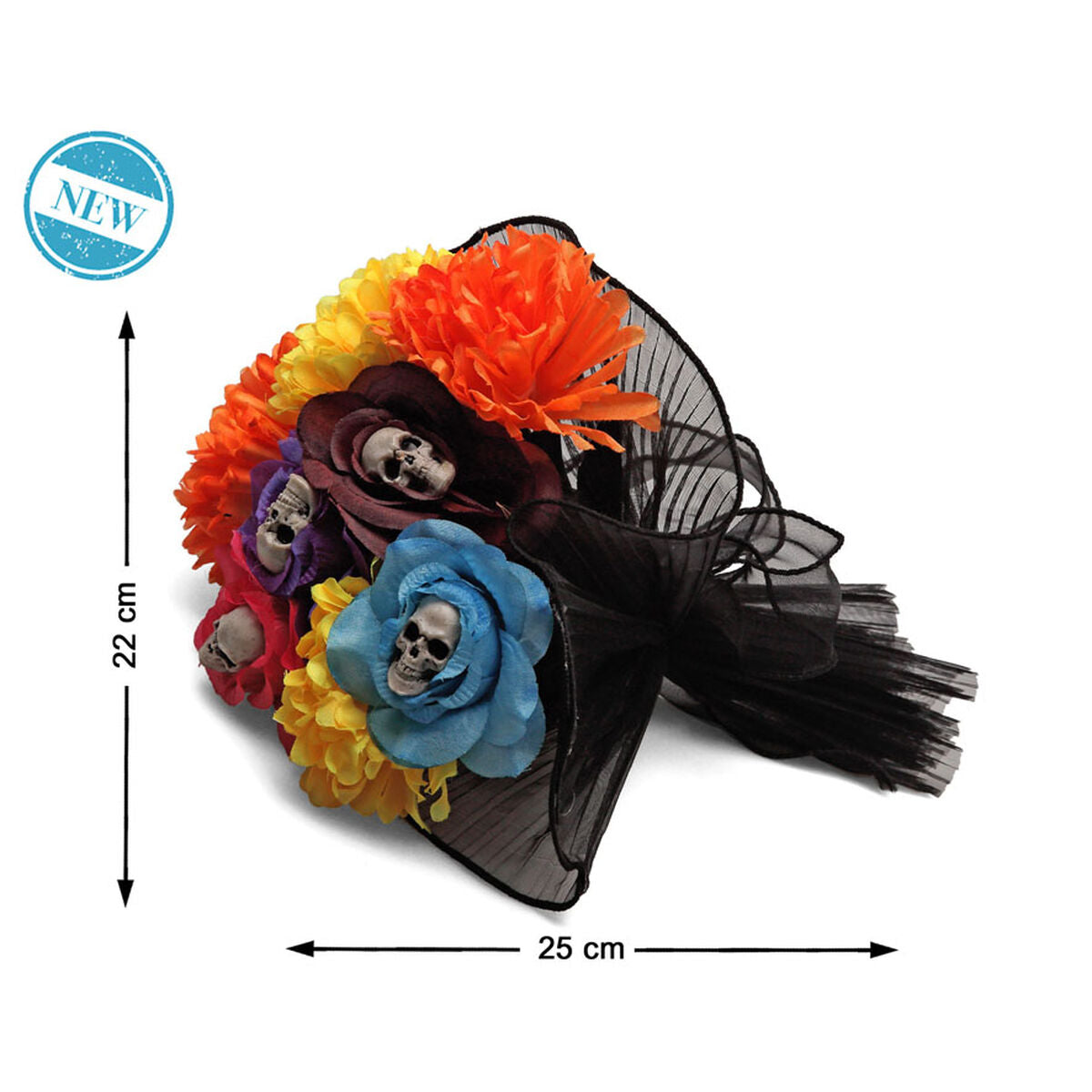 Halloweendekorationer 22 x 22 x 25 cm Vit Röd Mexikanska Skallar De dödas dag-Hem och matlagning, Heminredning-BigBuy Carnival-peaceofhome.se