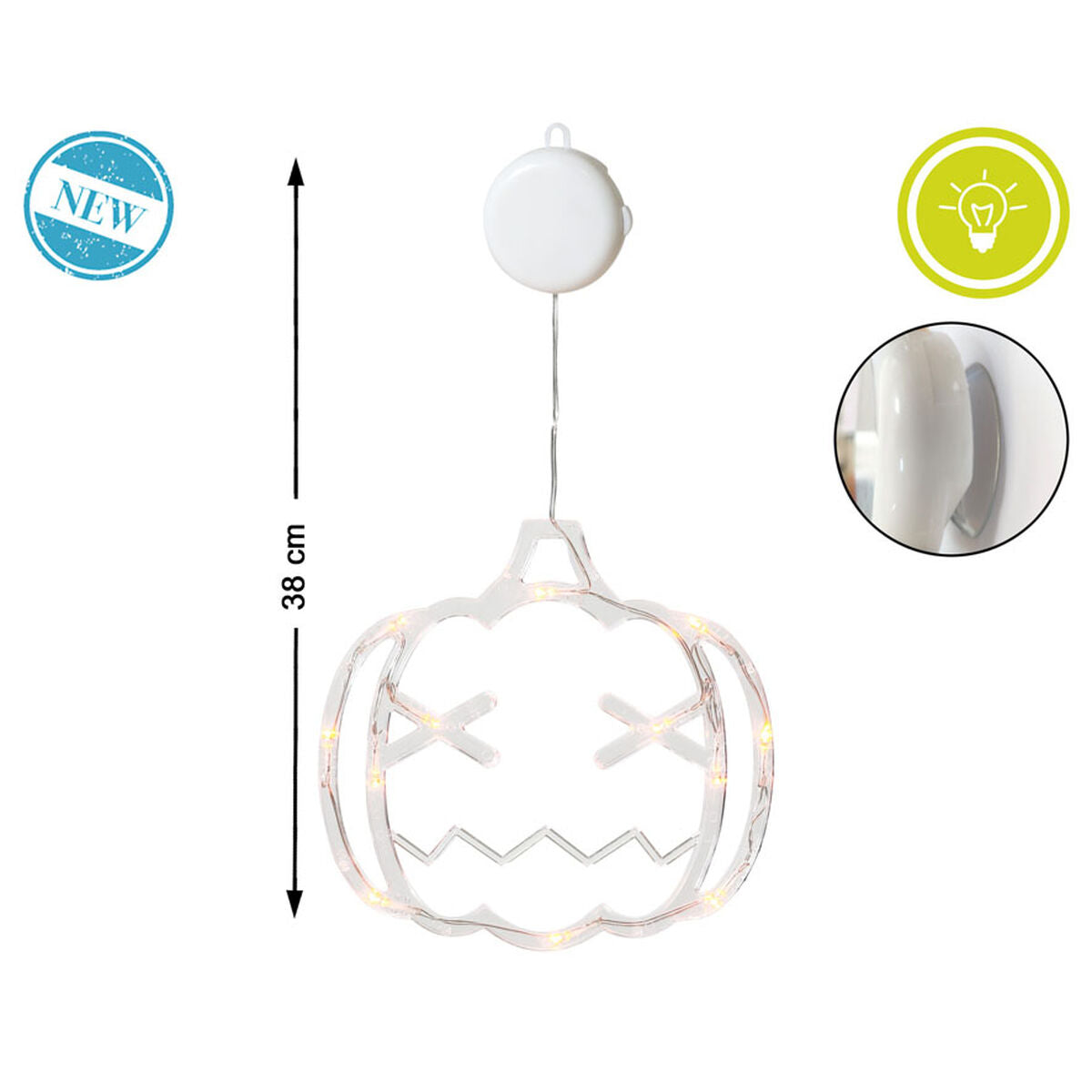 Halloweendekorationer LED Ljus Pumpa-Hem och matlagning, Heminredning-BigBuy Carnival-peaceofhome.se