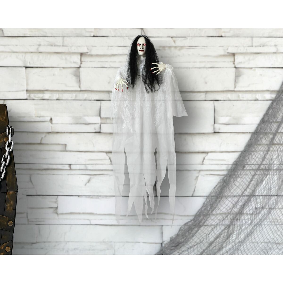 Halloweendekorationer S1125772 Vit 120 cm-Hem och matlagning, Heminredning-BigBuy Home-peaceofhome.se