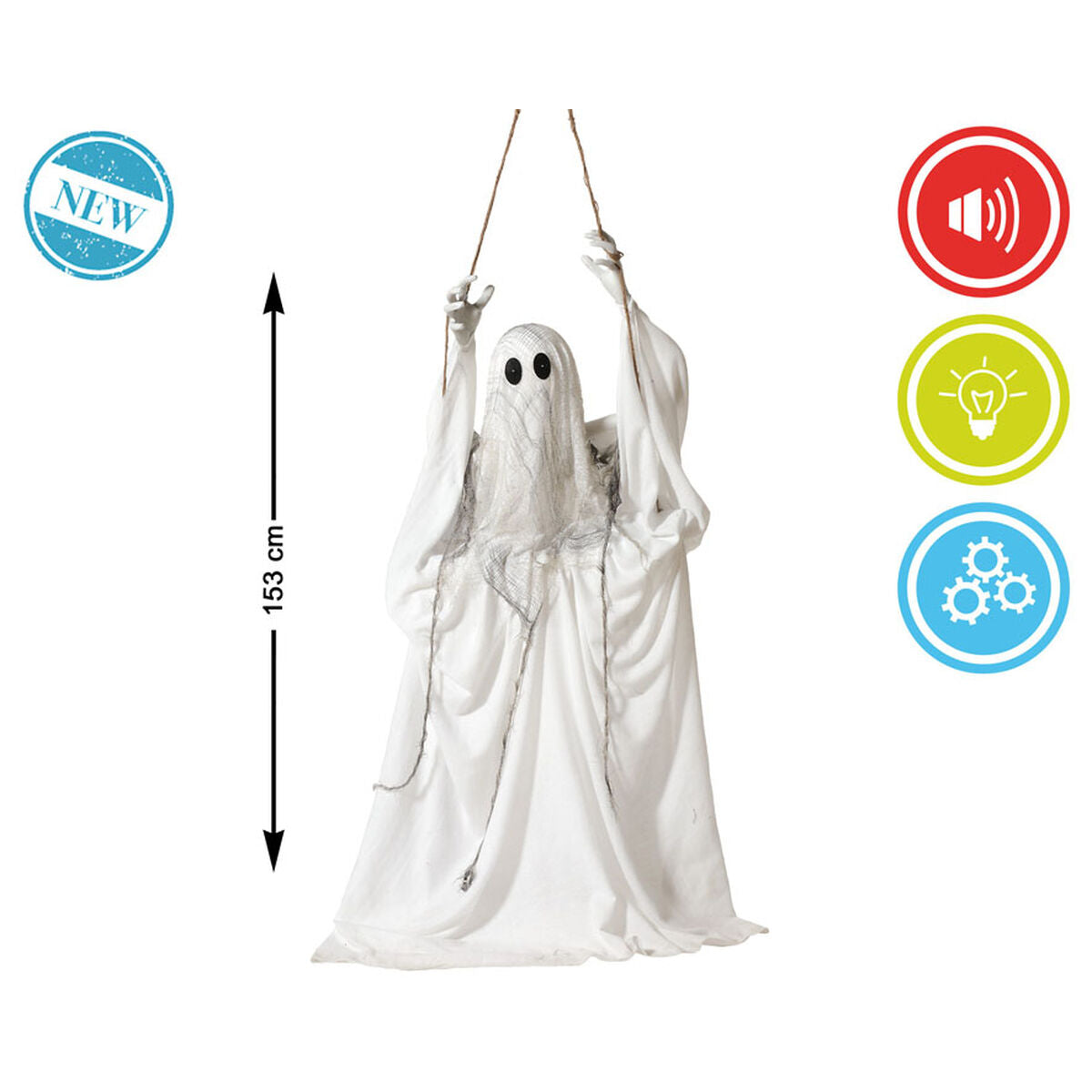 Halloweendekorationer Spöke 153 x 55 x 20 cm Vit-Hem och matlagning, Heminredning-BigBuy Carnival-peaceofhome.se