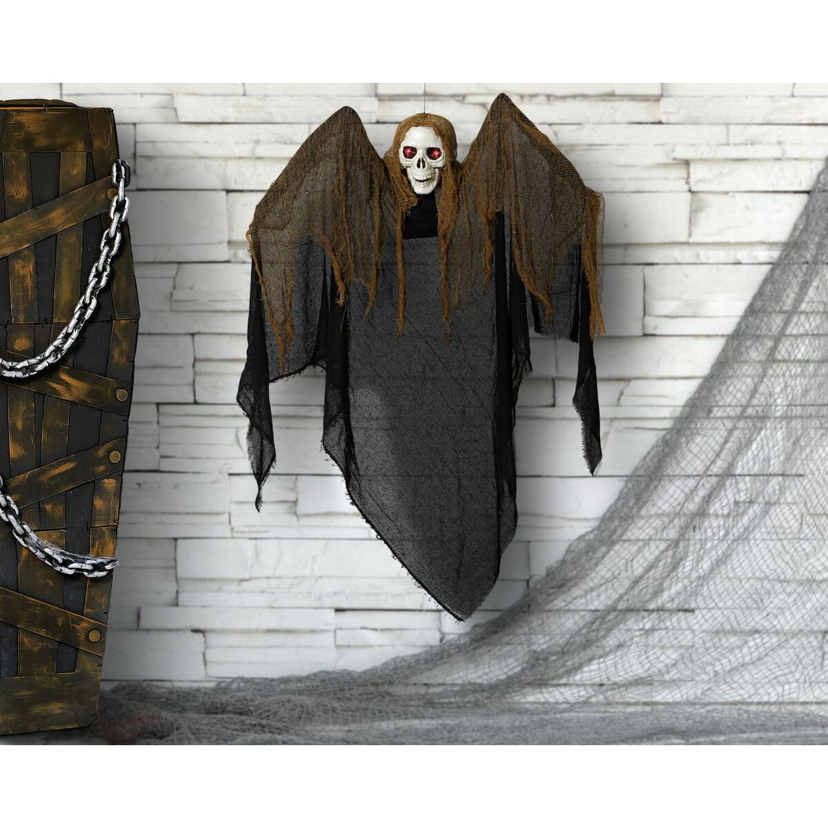 Hängsmycke Skelett Halloween Multicolour 130 x 110 x 16 cm-Hem och matlagning, Heminredning-BigBuy Carnival-peaceofhome.se