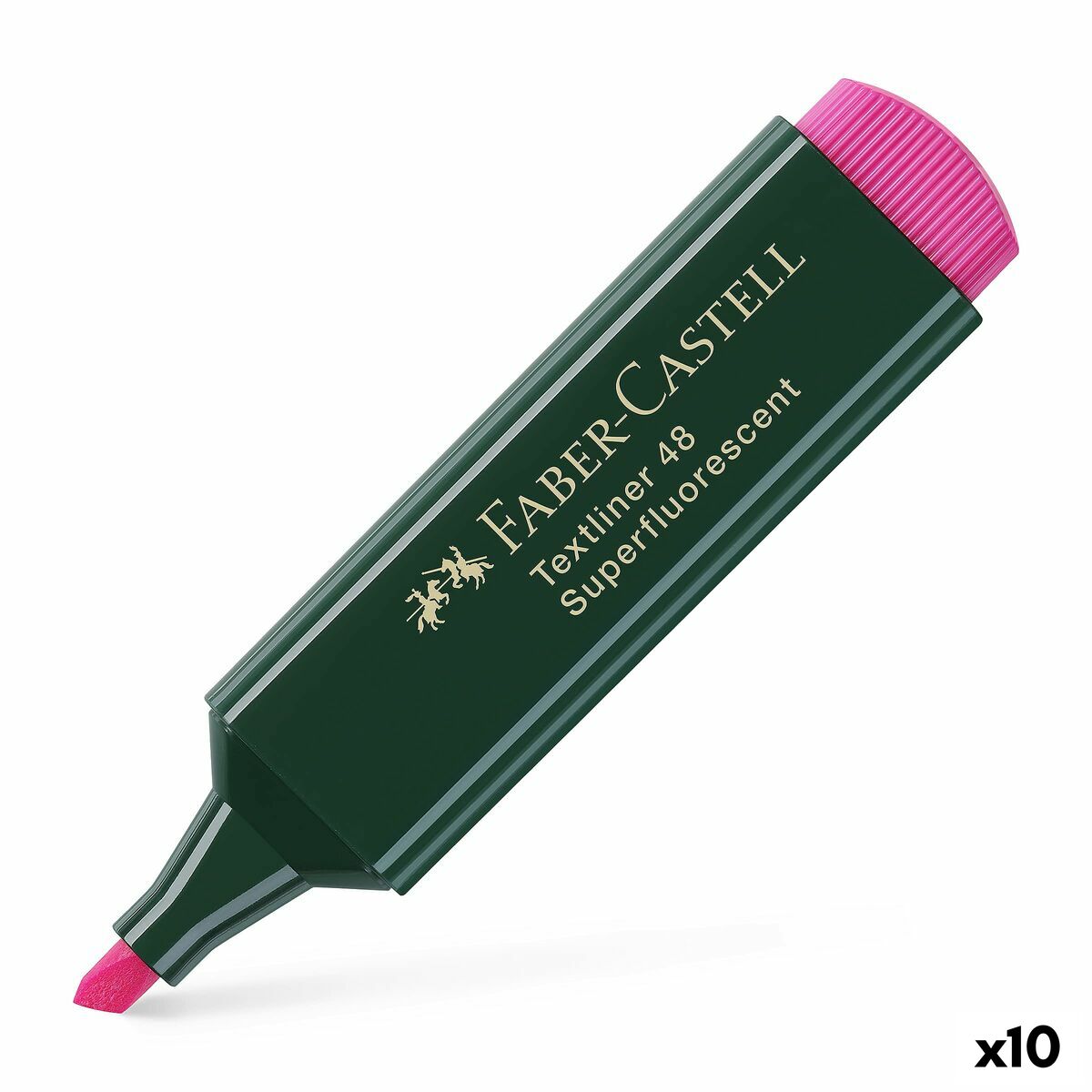 Highlighter Faber-Castell TEXTLINER 48 Fuchsia (10 antal)-Kontor och Kontorsmaterial, Kulspetspennor, pennor och skrivverktyg-Faber-Castell-peaceofhome.se