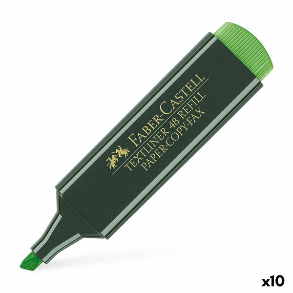 Highlighter Faber-Castell TEXTLINER 48 Grön (10 antal)-Kontor och Kontorsmaterial, Kulspetspennor, pennor och skrivverktyg-Faber-Castell-peaceofhome.se