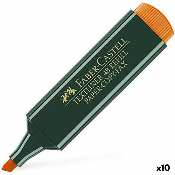 Highlighter Faber-Castell TEXTLINER 48 Orange (10 antal)-Kontor och Kontorsmaterial, Kulspetspennor, pennor och skrivverktyg-Faber-Castell-peaceofhome.se