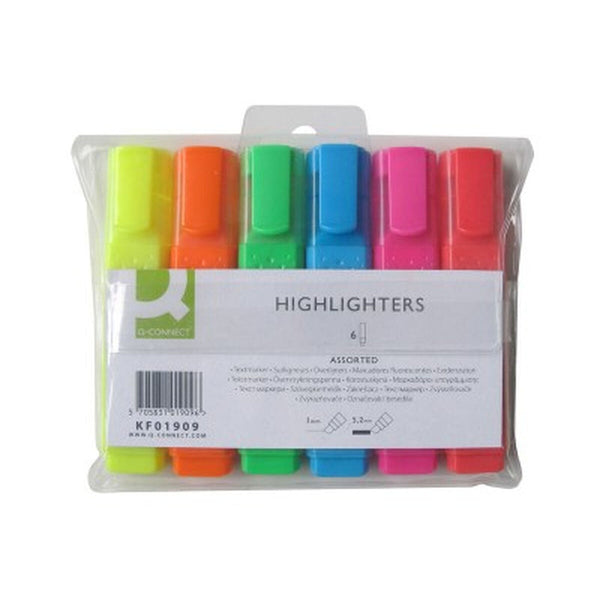 Highlighter Q-Connect KF01909 Multicolour-Kontor och Kontorsmaterial, Kulspetspennor, pennor och skrivverktyg-Q-Connect-peaceofhome.se