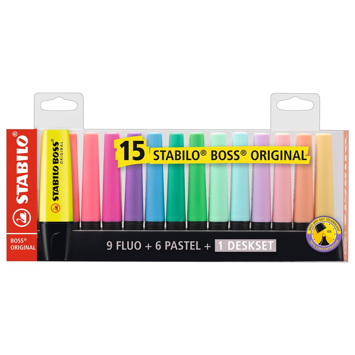 Highlighter Stabilo 1868221 Multicolour 15 Delar-Kontor och Kontorsmaterial, Kulspetspennor, pennor och skrivverktyg-Stabilo-peaceofhome.se
