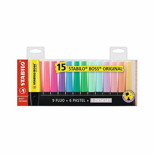 Highlighter Stabilo 1868221 Multicolour 15 Delar-Kontor och Kontorsmaterial, Kulspetspennor, pennor och skrivverktyg-Stabilo-peaceofhome.se