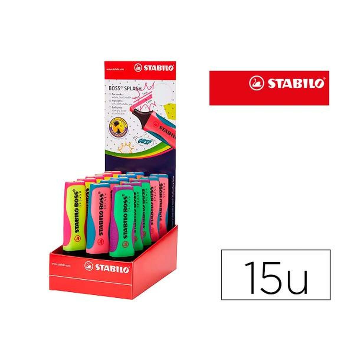 Highlighter Stabilo 75/15-1 Multicolour-Kontor och Kontorsmaterial, Kulspetspennor, pennor och skrivverktyg-Stabilo-peaceofhome.se